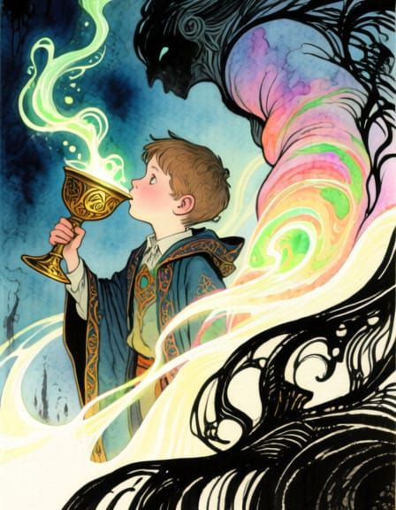 Boy Drinks Mystical Potion, Expands into Giant in High Fanta...