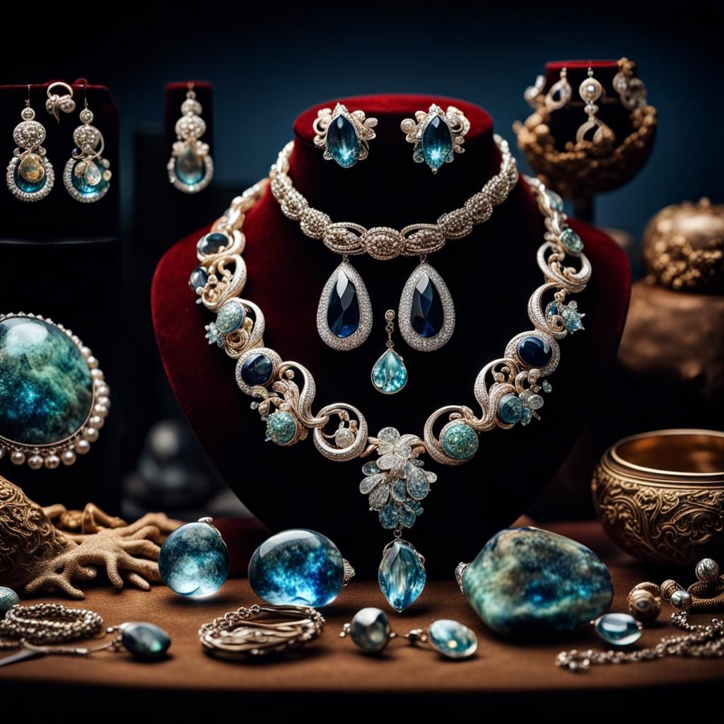 Aquarium Jewelry with Sparkles and Gems