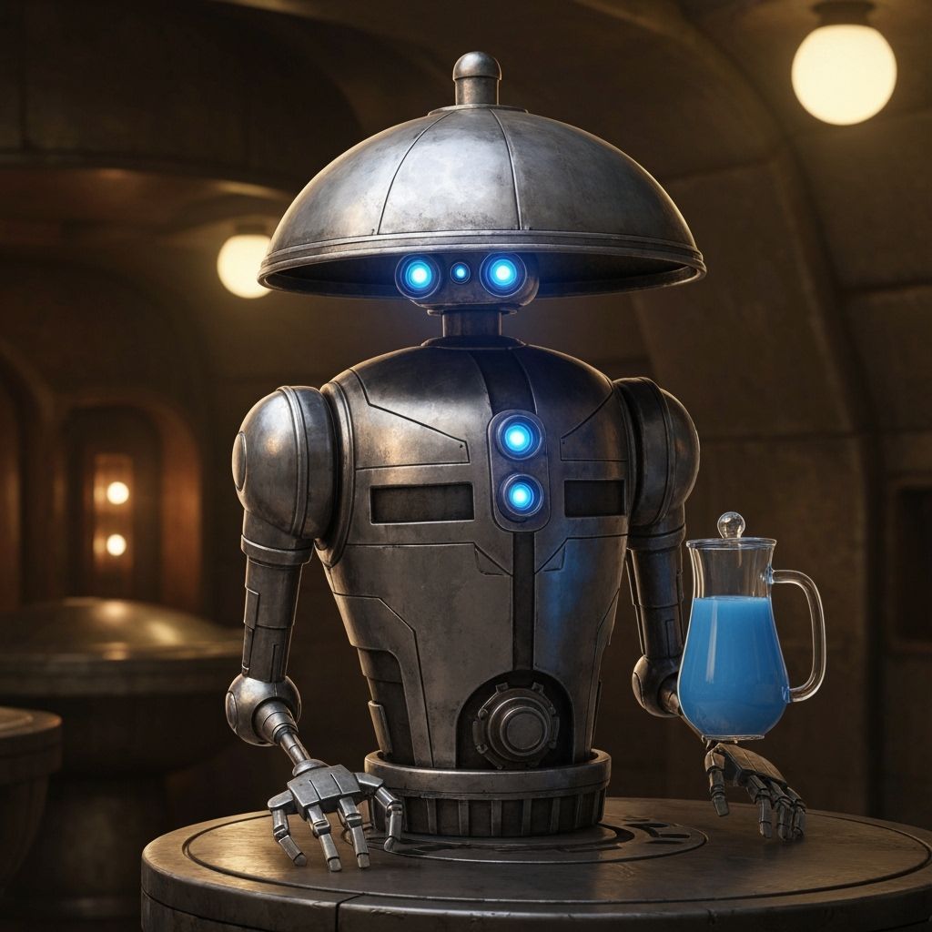 Star Wars Droid Serving Blue Milk in Cantina