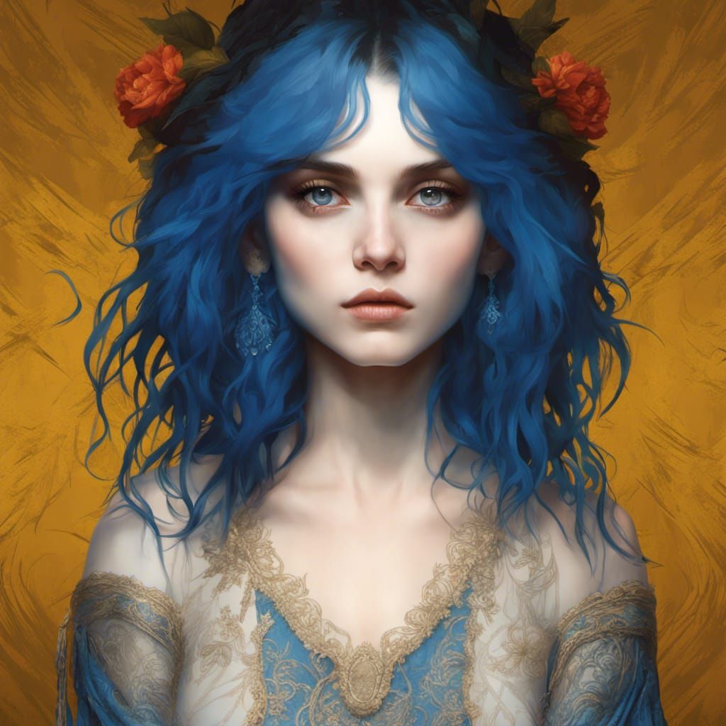 Pricolici Portrait in Art Nouveau Style