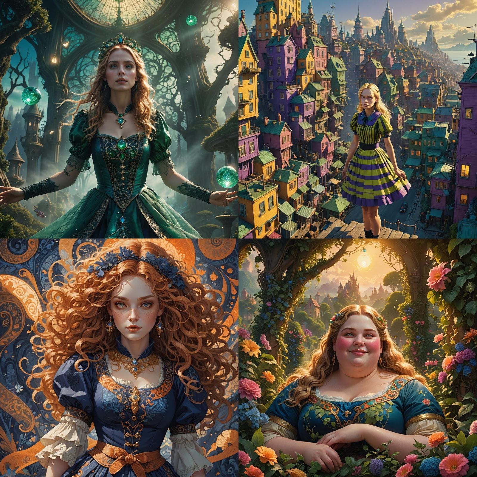 Fantastical Portrait of a Red-Haired Woman