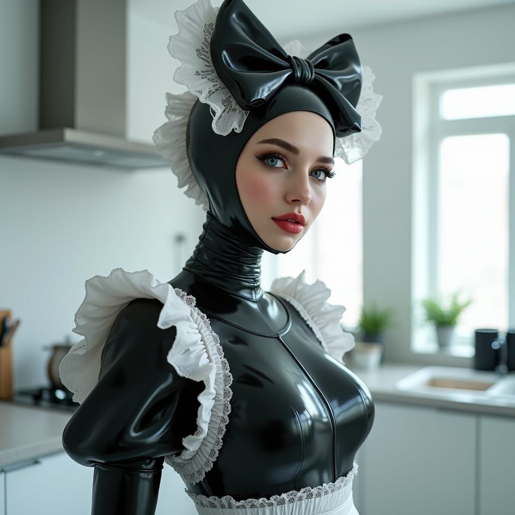 Futuristic ruffle maid