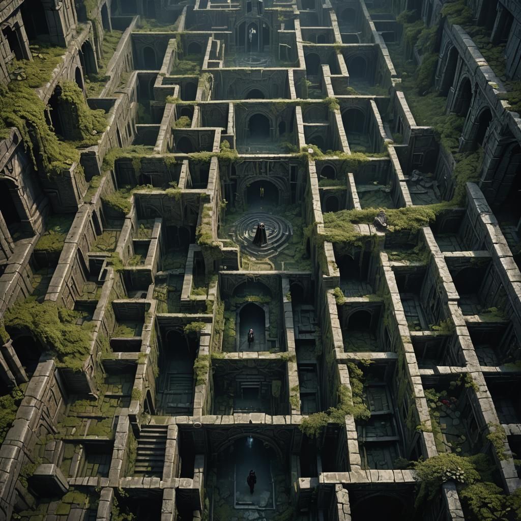 Maze of Shadows: Detailed Matte Painting