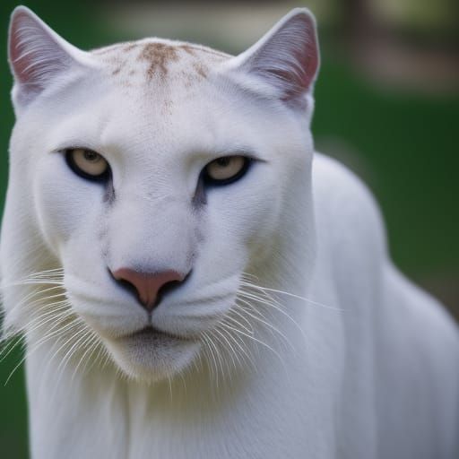 Majestic White Panther in Natural Light