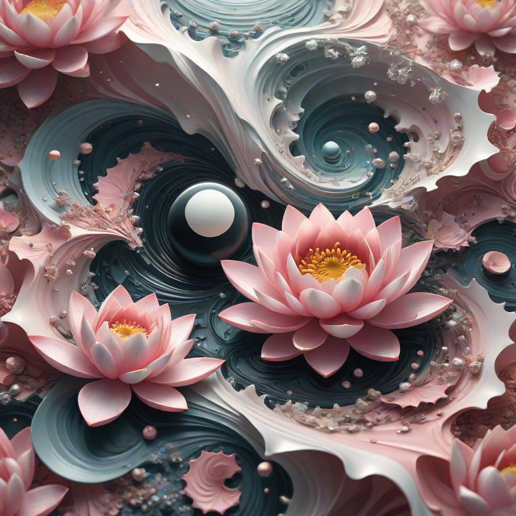 Ethereal Pink Lotus Bloom