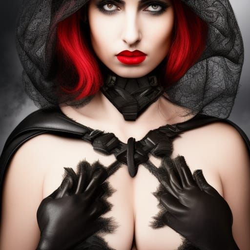 Barbarian Amazon Woman Portrait in Fantasy Art Style