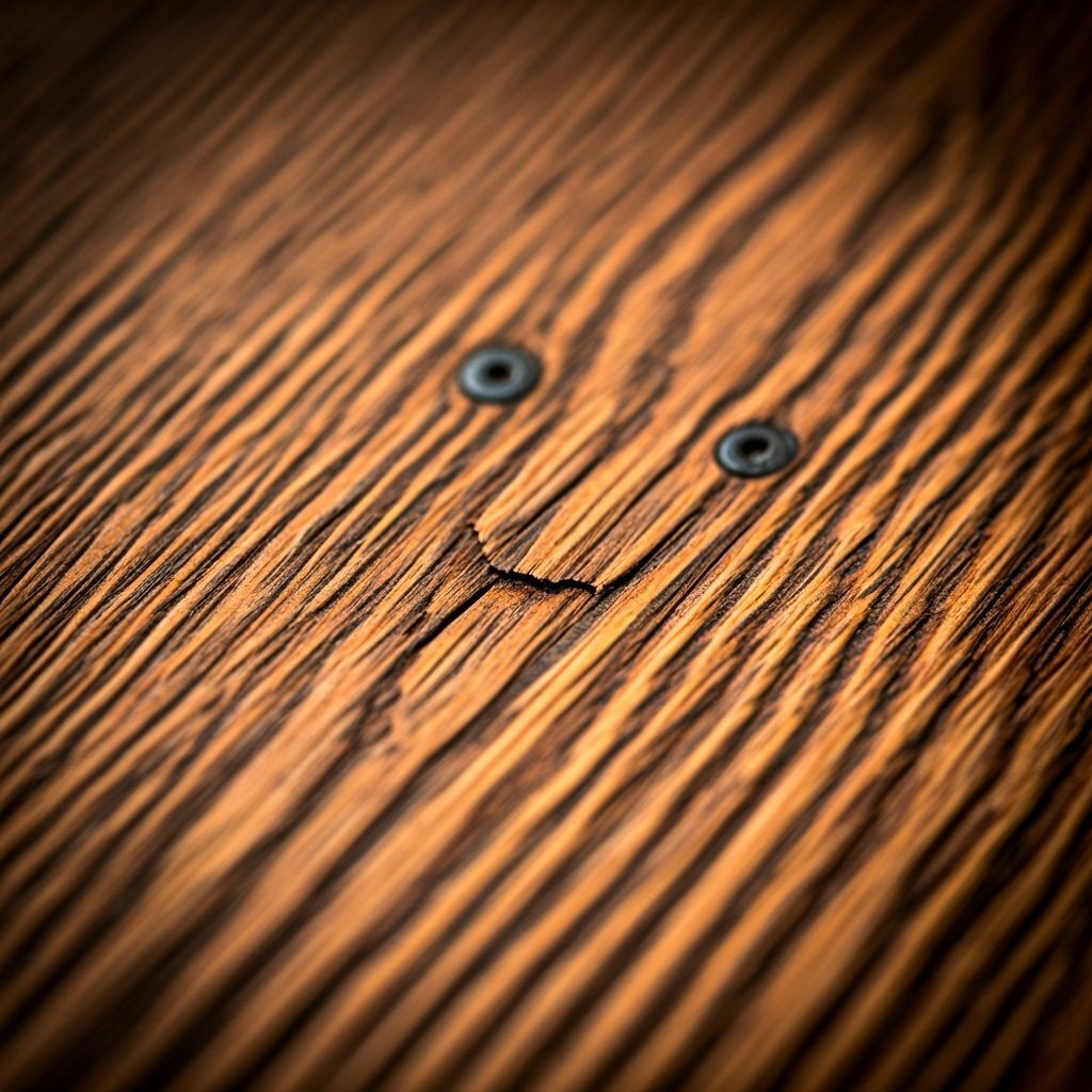 Pareidolia Face in Wood Grain Texture