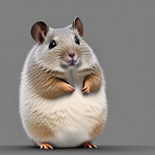Cute Hamster NPC in Dark Fantasy Style