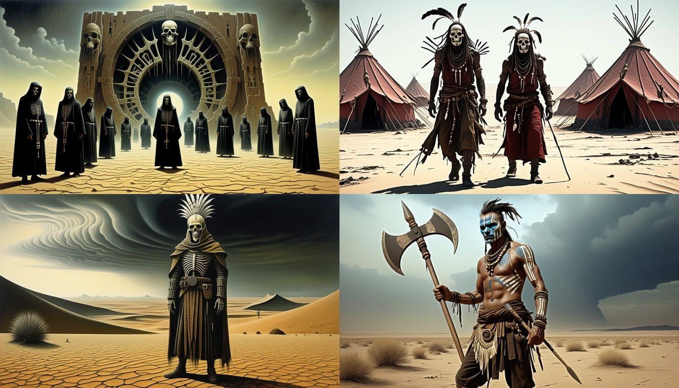 Desert Warrior Tribe with Bizarre Beliefs and Ceremonial Pra...
