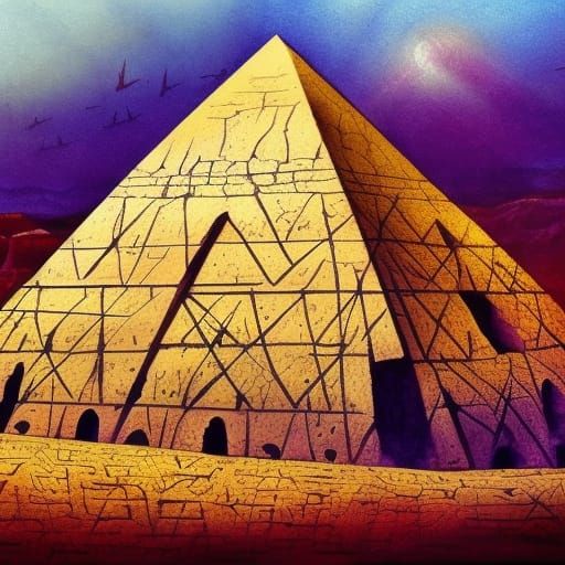 Gothic Pyramid in Ancient Egyptian Setting