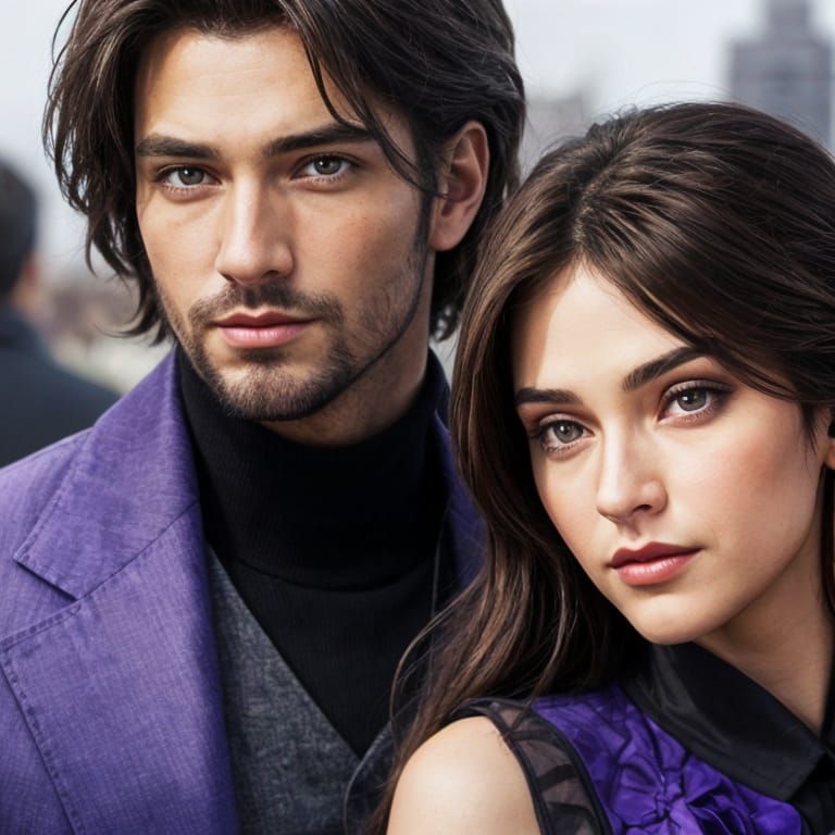 Hyperrealistic Portrait of a Man and Woman