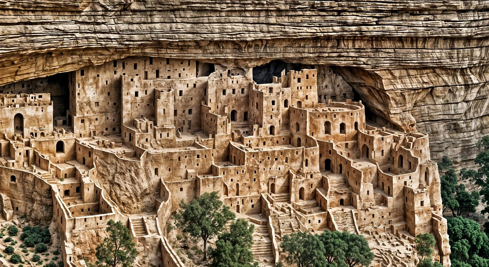 Epic Cliff Palace at Mesa Verde Digital Painting
