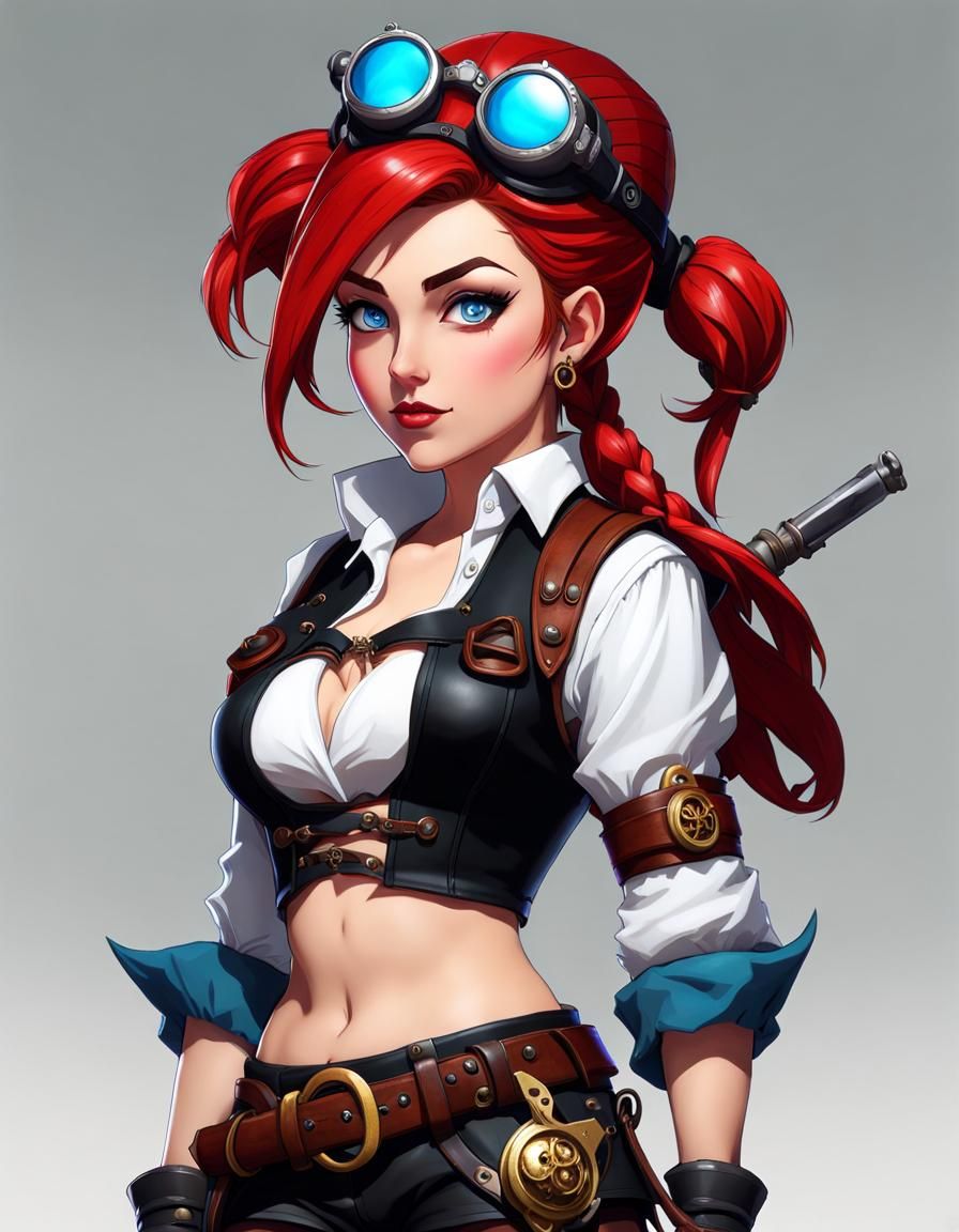 Steampunk Gnome Artificer in Aetherpunk Workshop