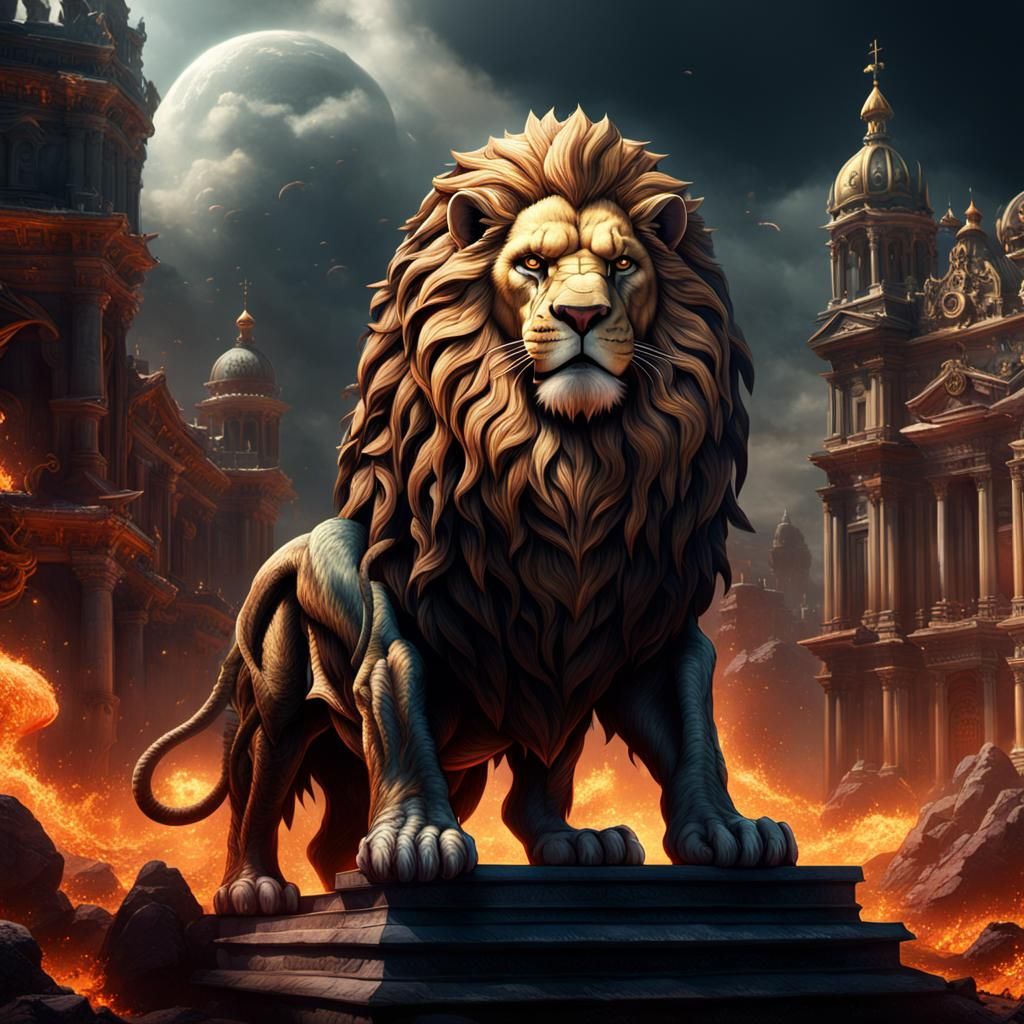 Marbas, President of Hell, as a Lion