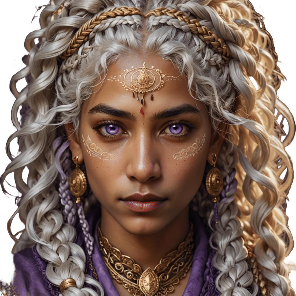 Vendhyan Character Portrait with Braided Hair