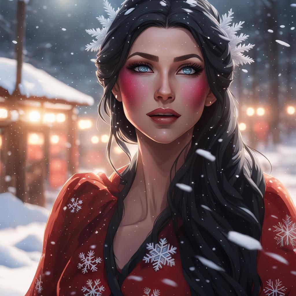 Alexa Bliss in Winter Wonderland, Detailed Portrait