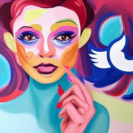 Detailed Gouache Painting of a Makeup Influencer