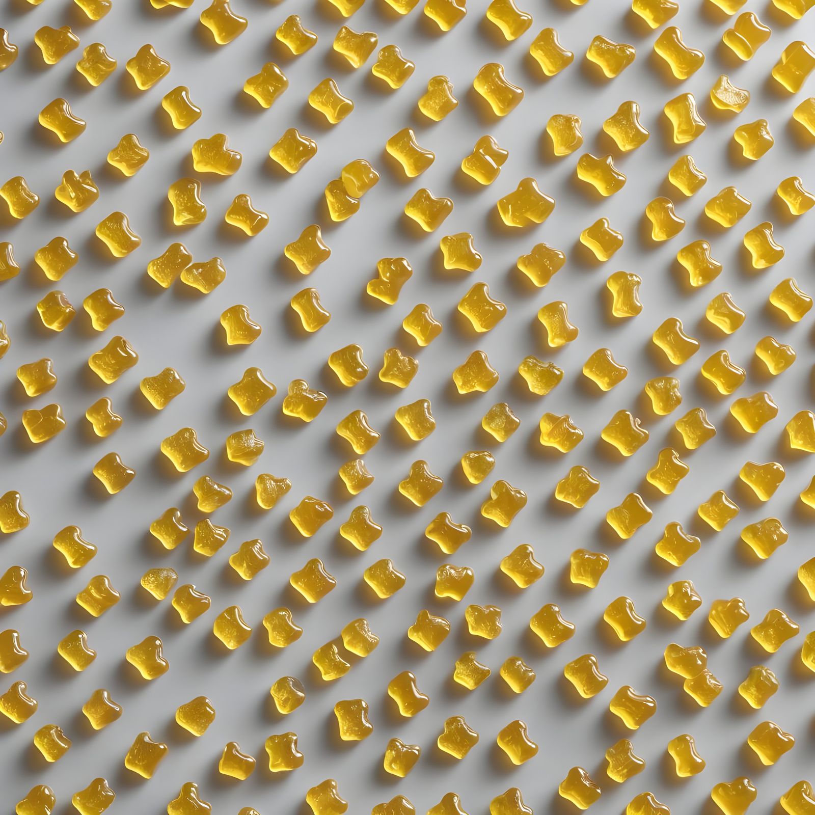 Bright Yellow Gummy Bear in Isolation