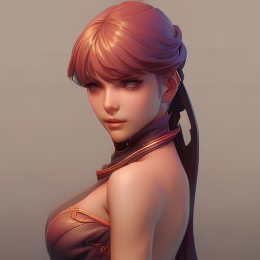 Detailed Portrait of a Cute Girl, Hyperdetailed Art