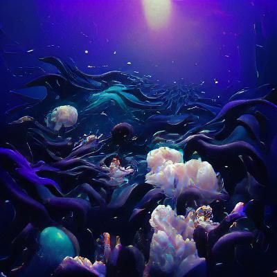 Abstract Deep Ocean Scene
