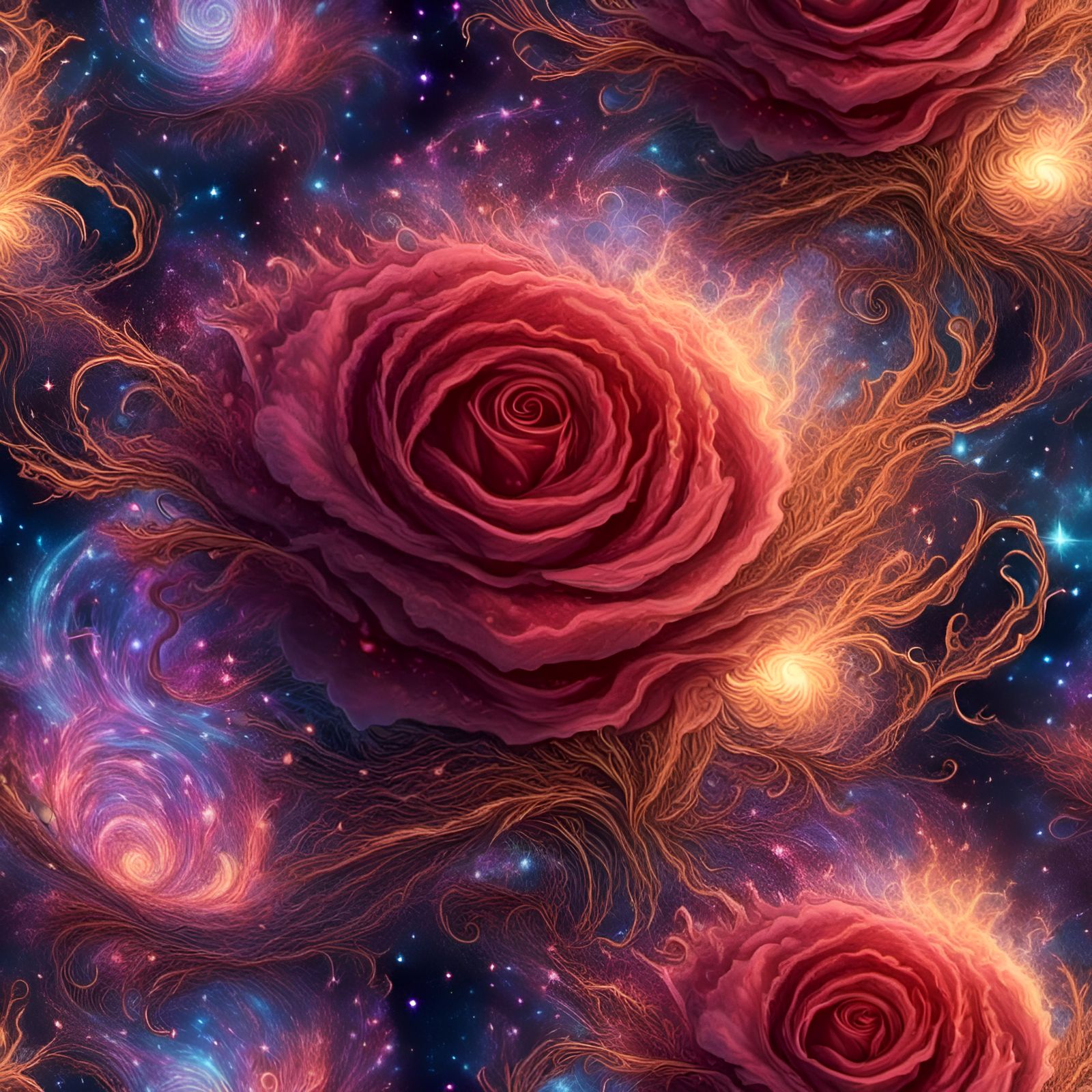 Celtic Rose with Thorns in Vivid Color