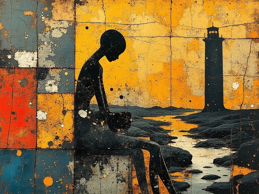 Dystopian Bodyscape in Attic with Organic Machinery