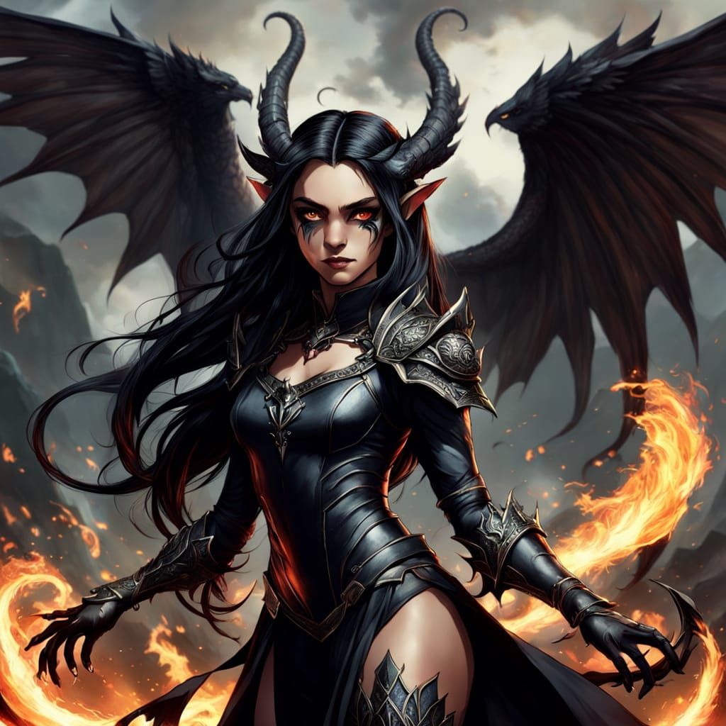 Tahitian Goddess of Death in Dark Fairie Aesthetic