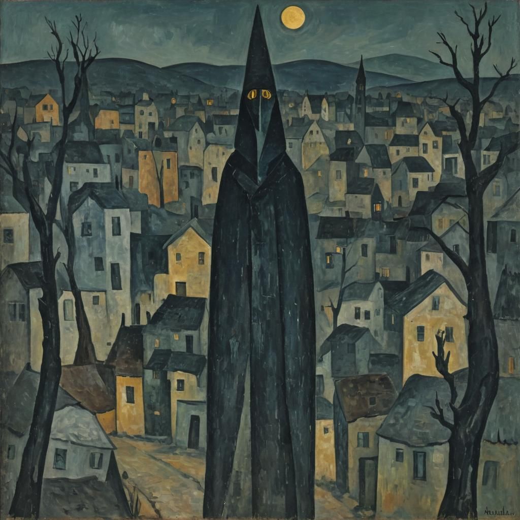 Elusive Vampire in Post-Apocalyptic Winter Landscape