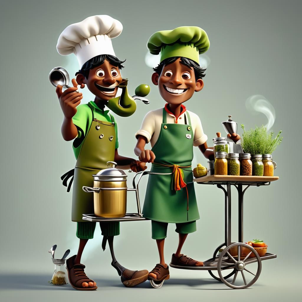Pixar-Style 3D Character: Peruvian Drink Vendor