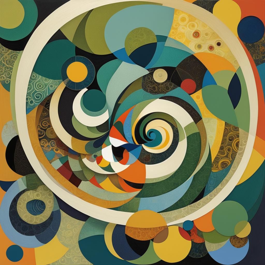 Abstract Vector Fractal Design with 3D Shading