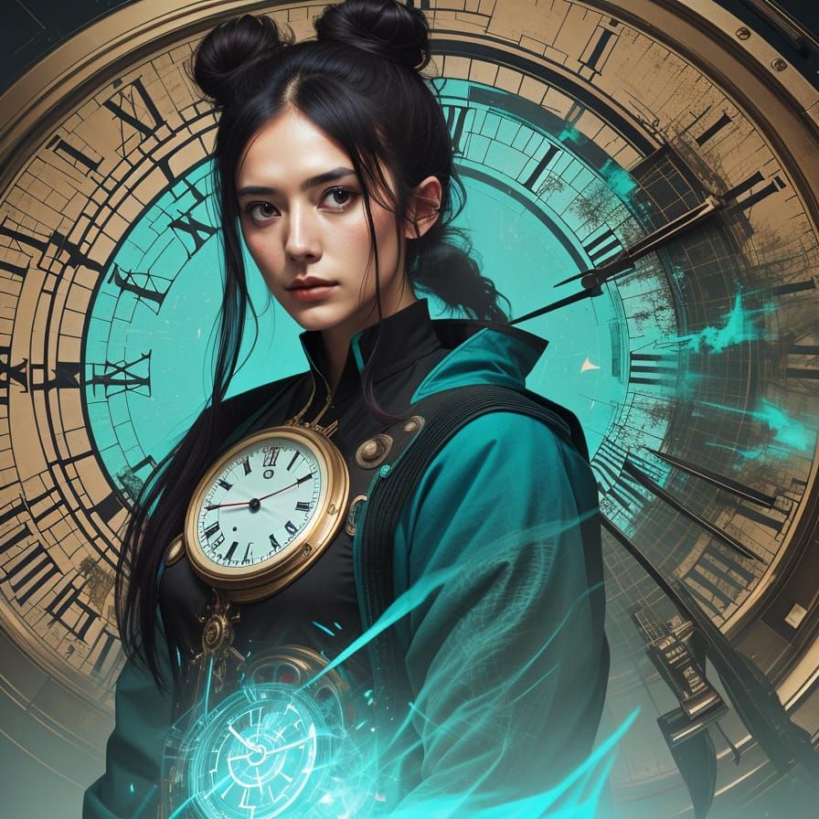 Time Keeper in Detailed Digital Art Style