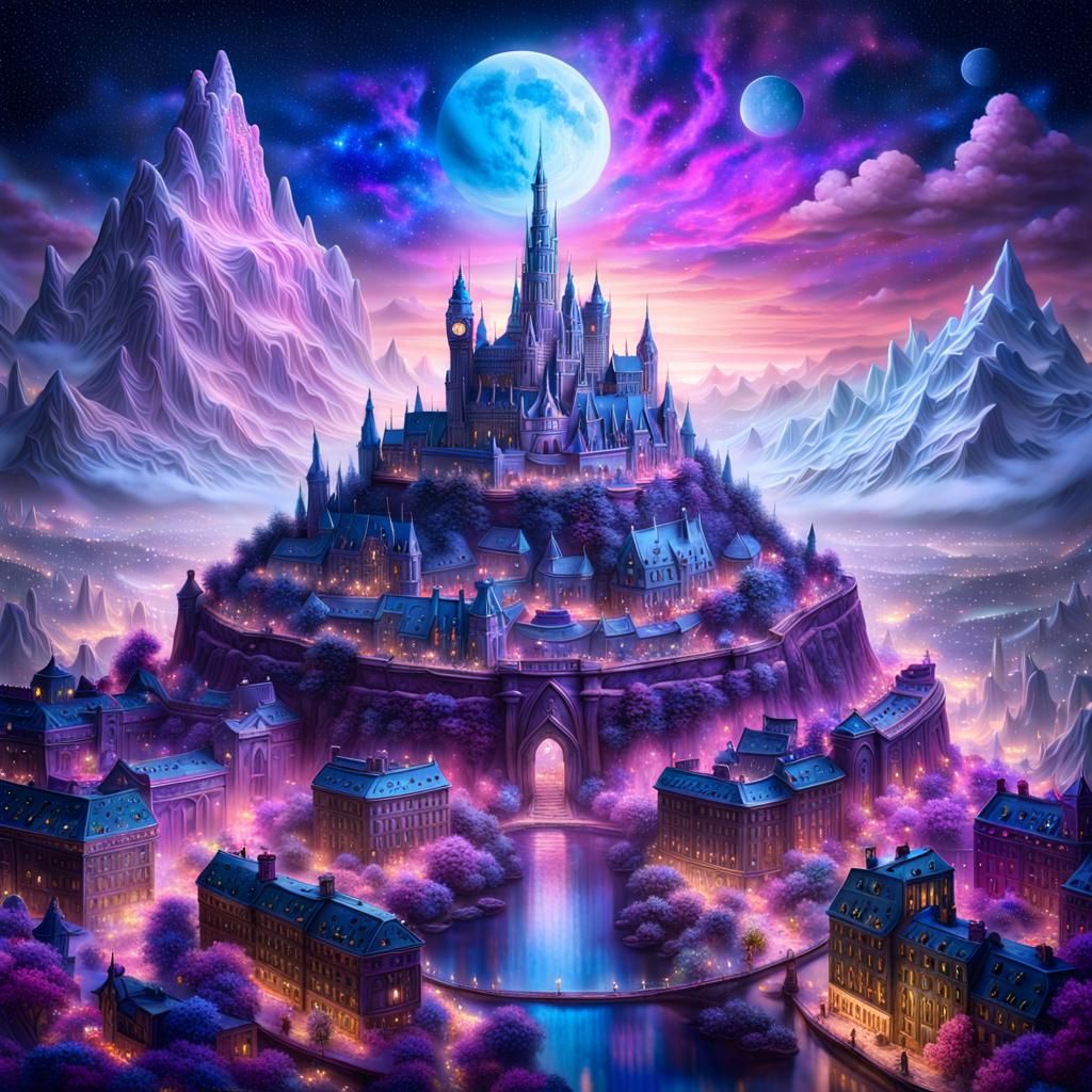 Cake City Skyline Fantasycore Artwork