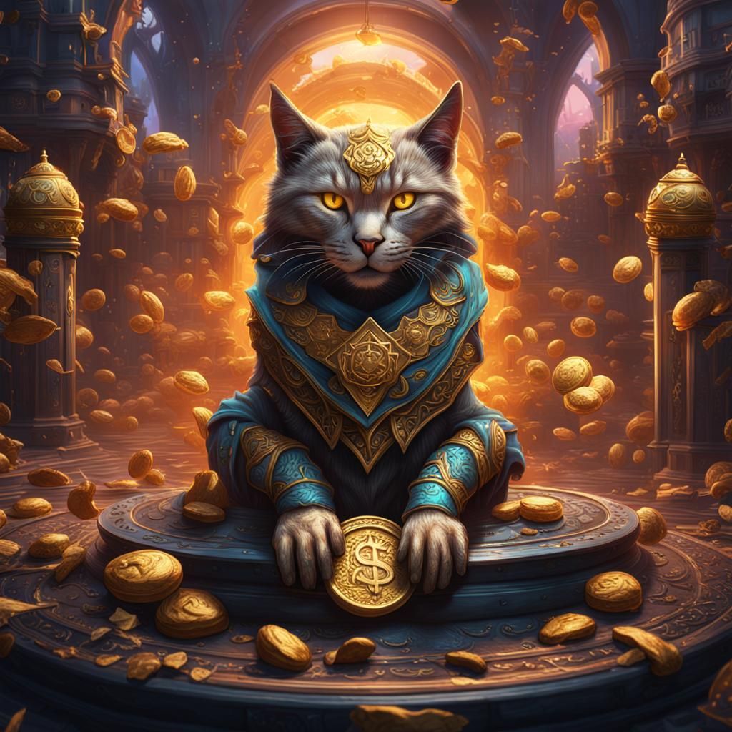 MEOW Digital Money Token: Detailed Matte Painting