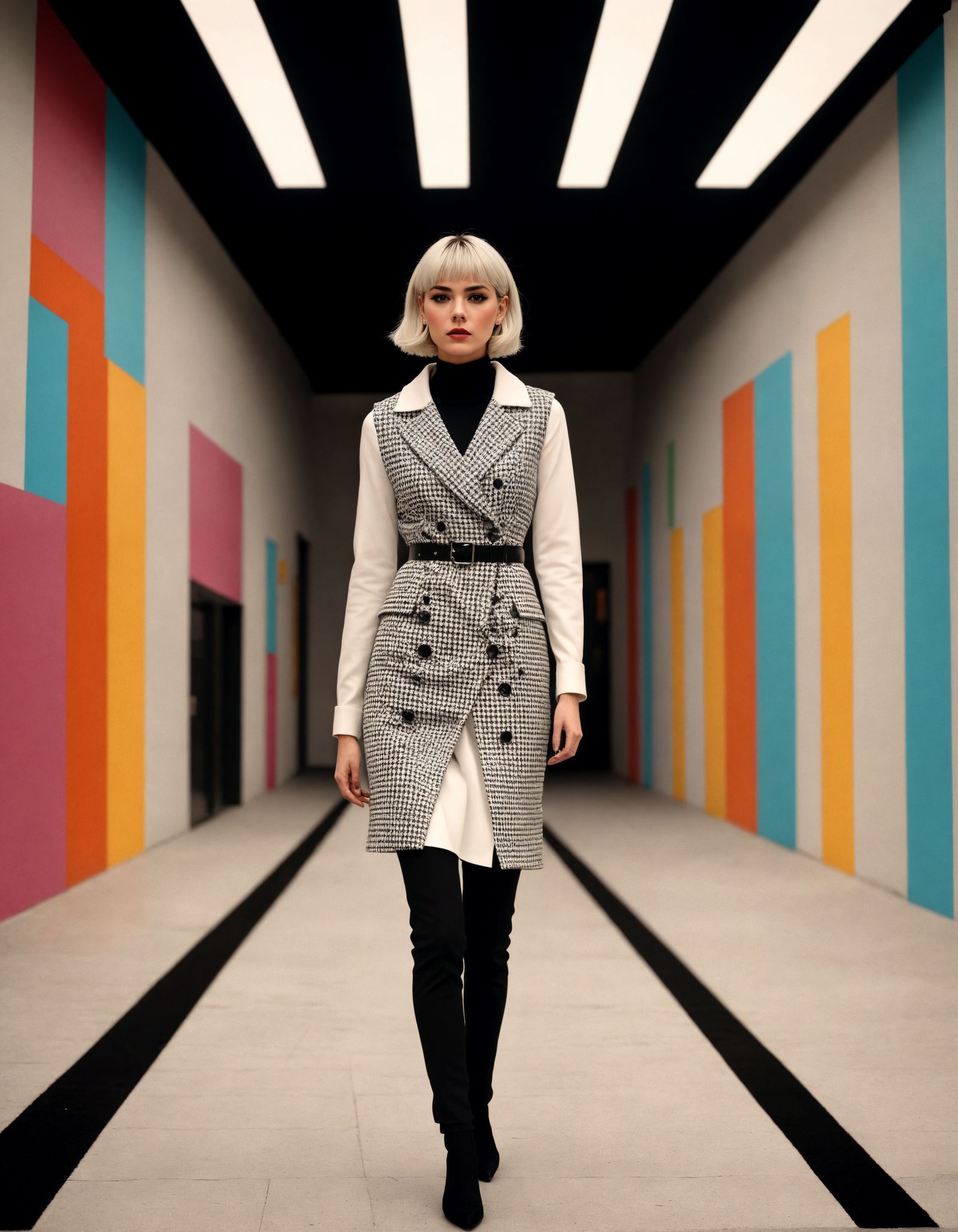 Modernist City Chic in a Splash of Triadic Colors