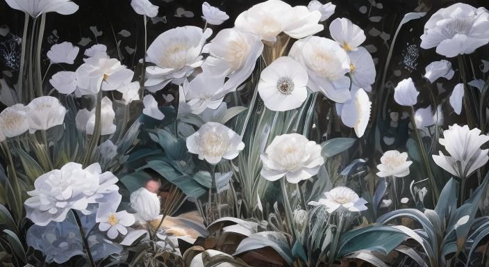 Lace and Spiderweb Grace: Neon Flower Calligraphy