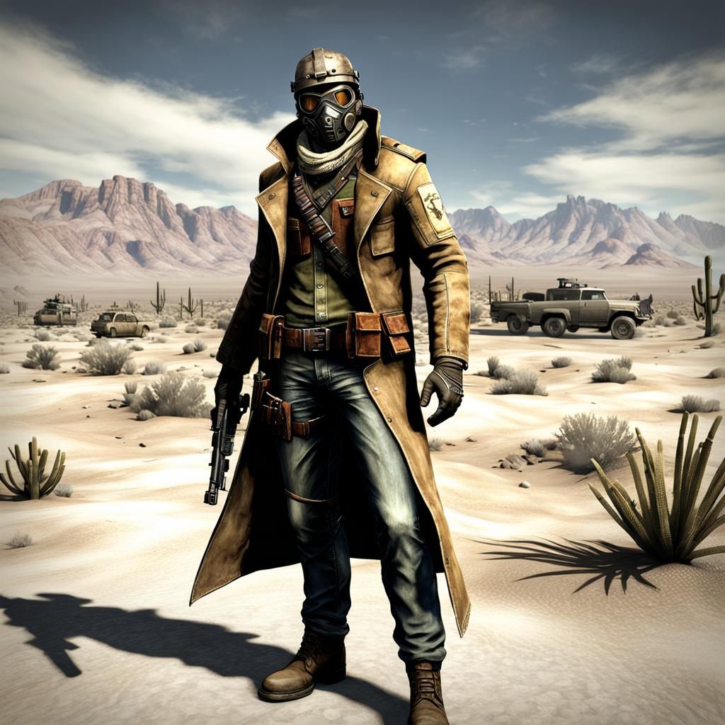 NCR Veteran Ranger in Wasteland Desert