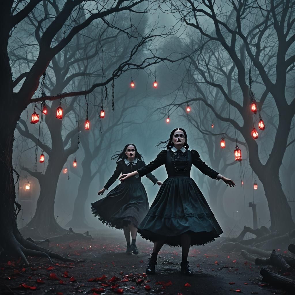 Dark Gothic Expressionism: Wednesday Addams Dancing