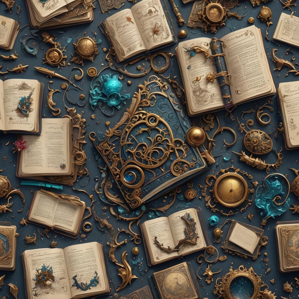 Blank Composition Book Page Spread - Matte Painting