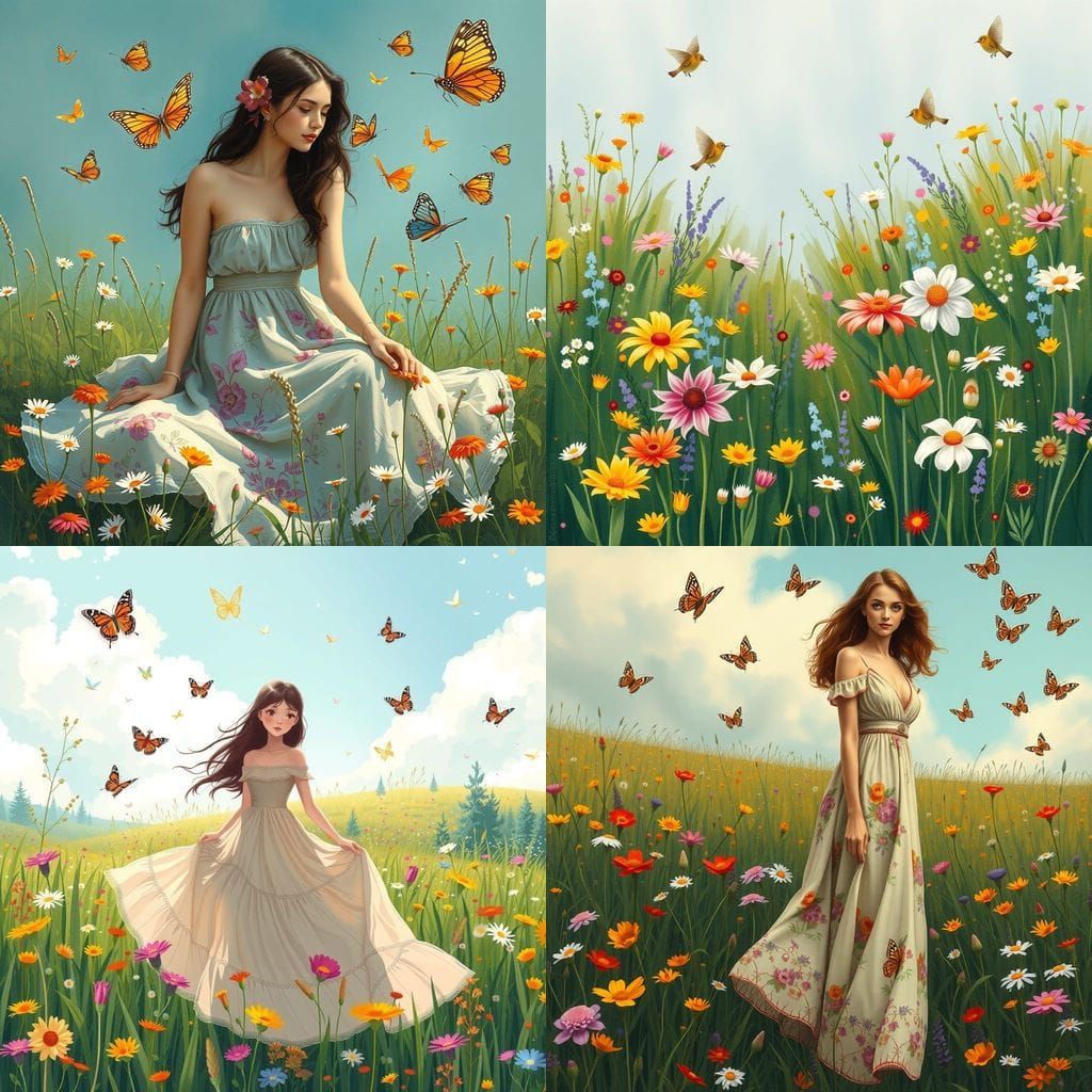 Butterfly Meadow: A Vibrant Weed Landscape