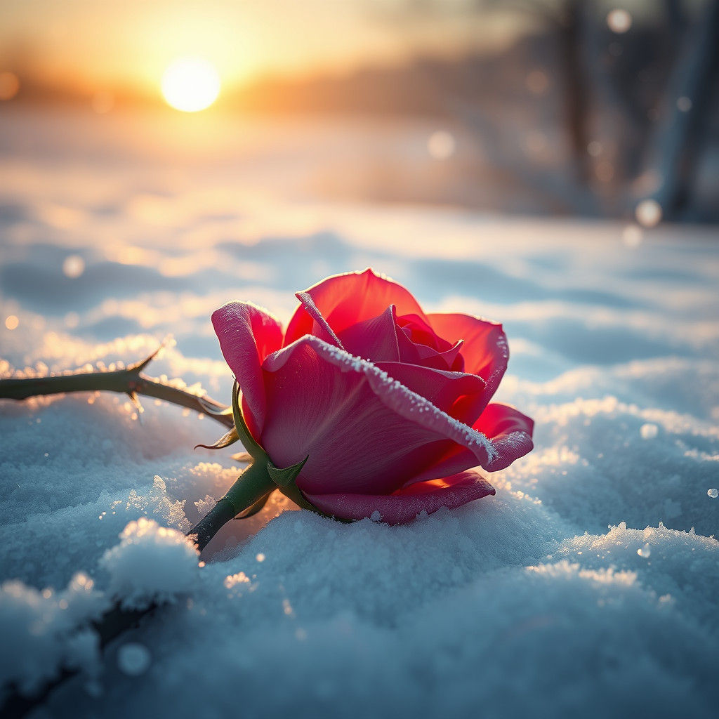 Rose in Snow, a Matte Painting in Unreal Engine