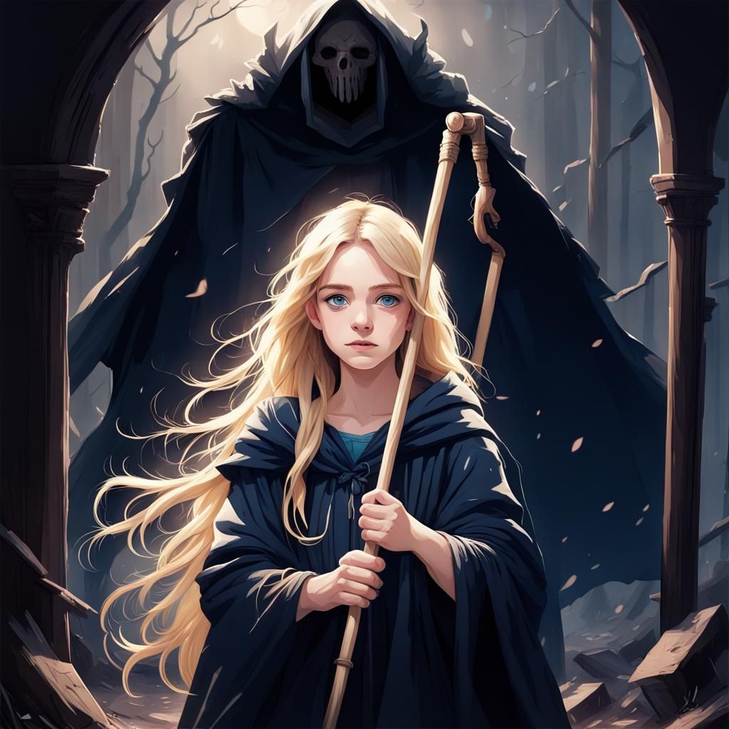 Young Song Maiden in Dark Cloak