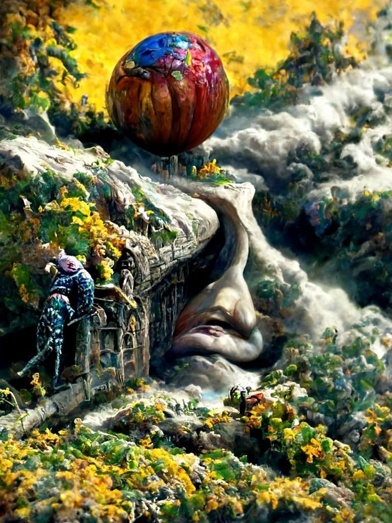 Epic Surrealist Landscape Inspired by Simkin and Kinkade