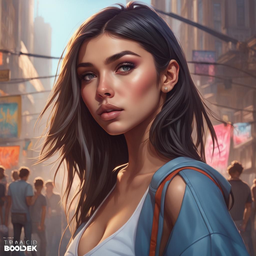 Madison Beer Portrait in Artgerm Style