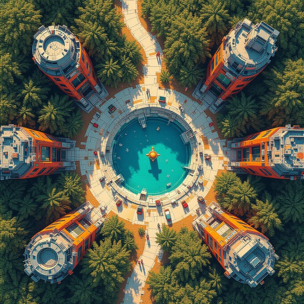 Bird eye perspective