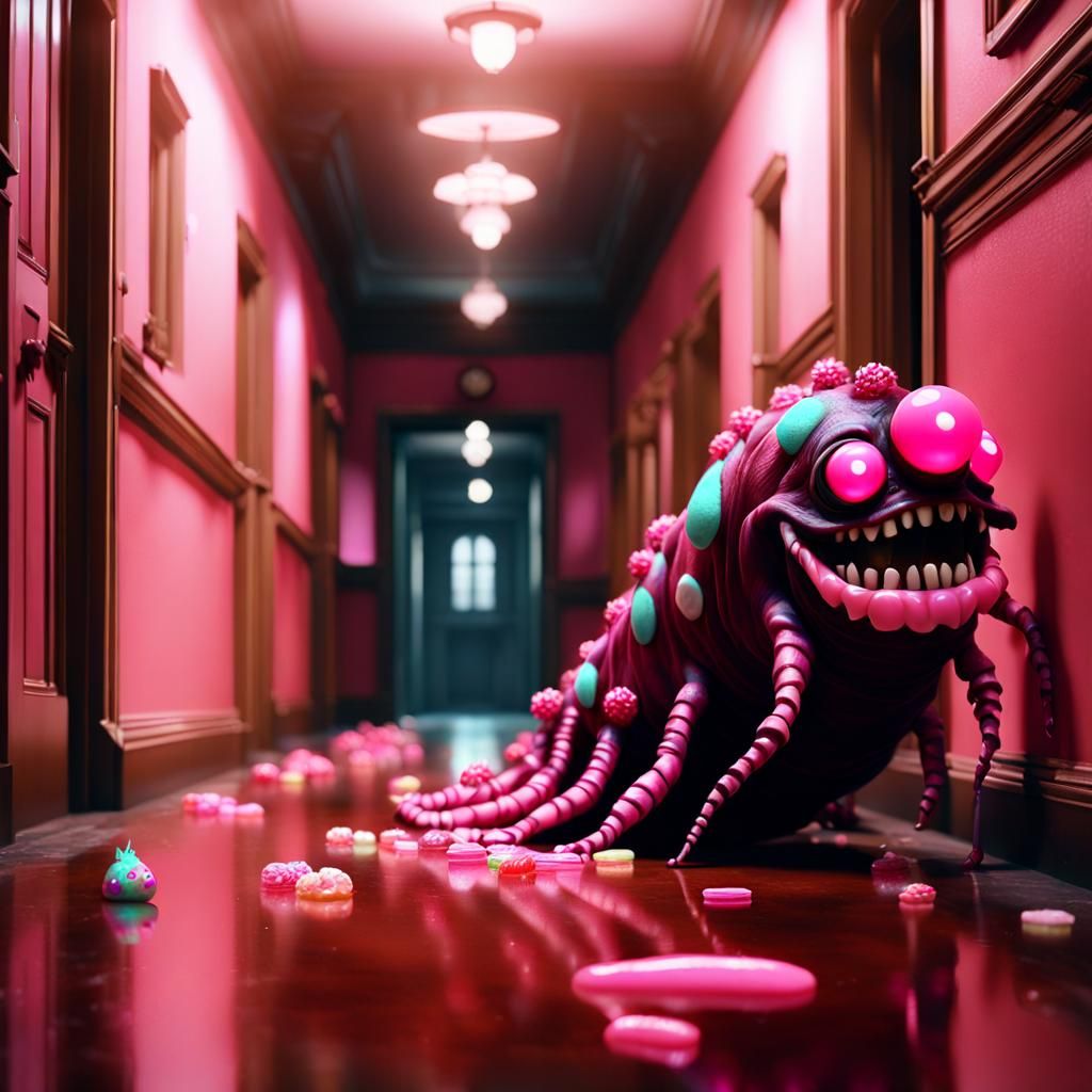 Steampunk Monster Slugs in Victorian Hospital: Candy Art