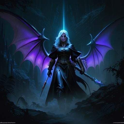 Drow Adventurers in a Neon Lit Hollow Earth