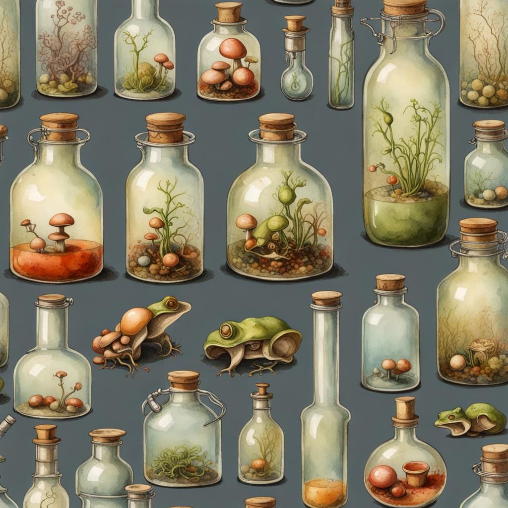 Steampunk Science Lab with Bubbling Experiments