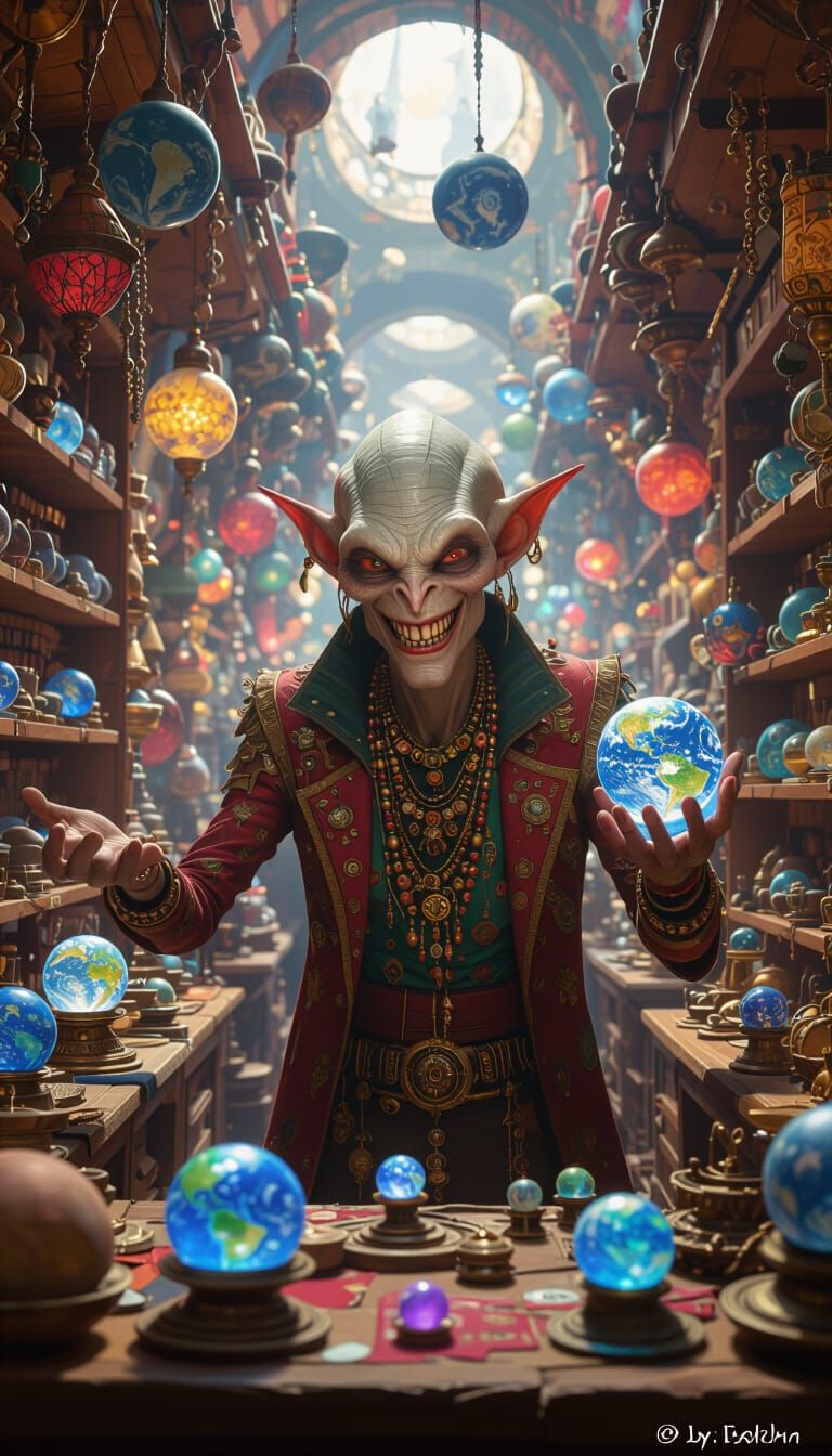 Alien Dealer Offers Earth in Interstellar Bazaar