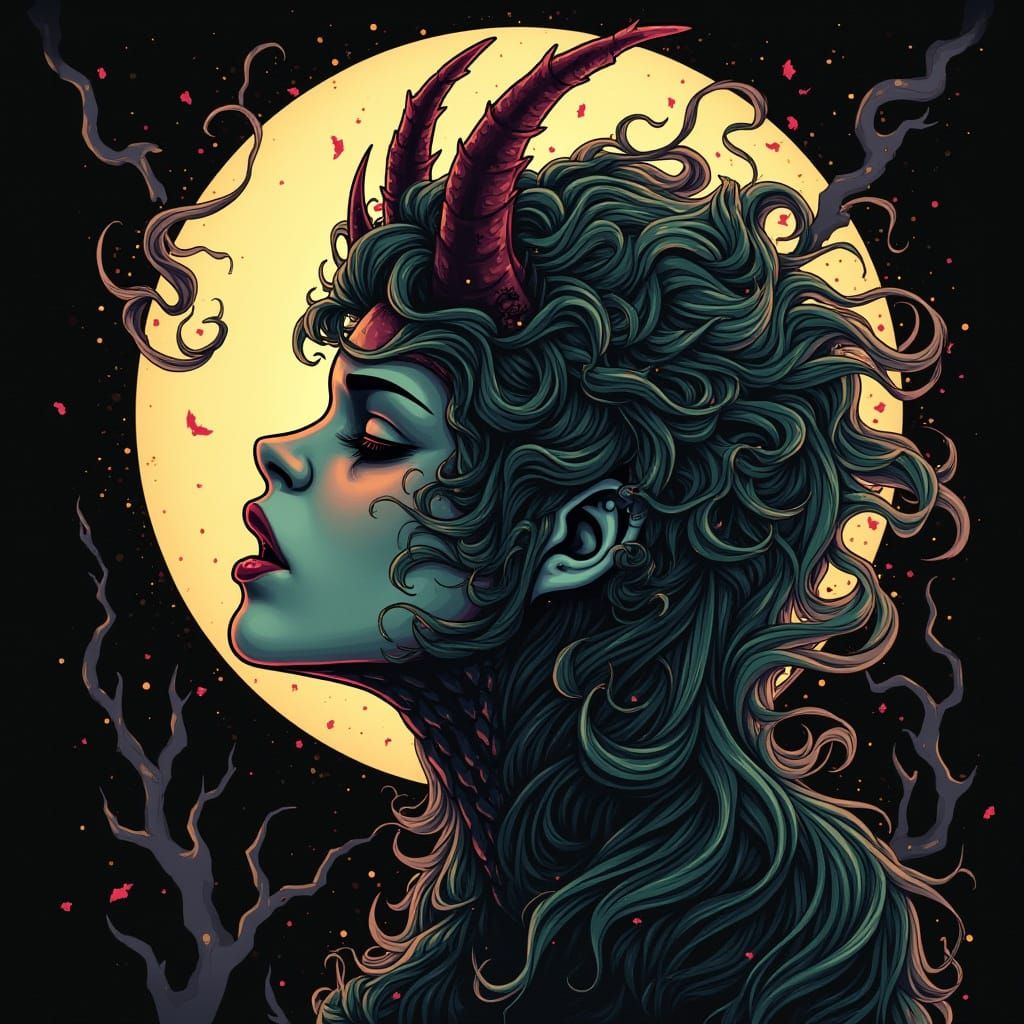 Grimdark Portrait in Gothic Art Style