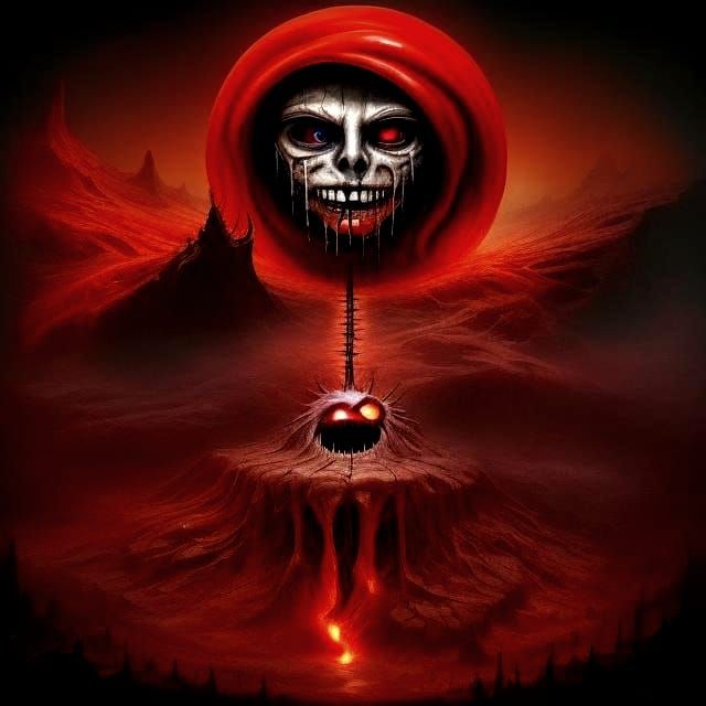 Face of Dread in Surrealist Salvador Dali Style